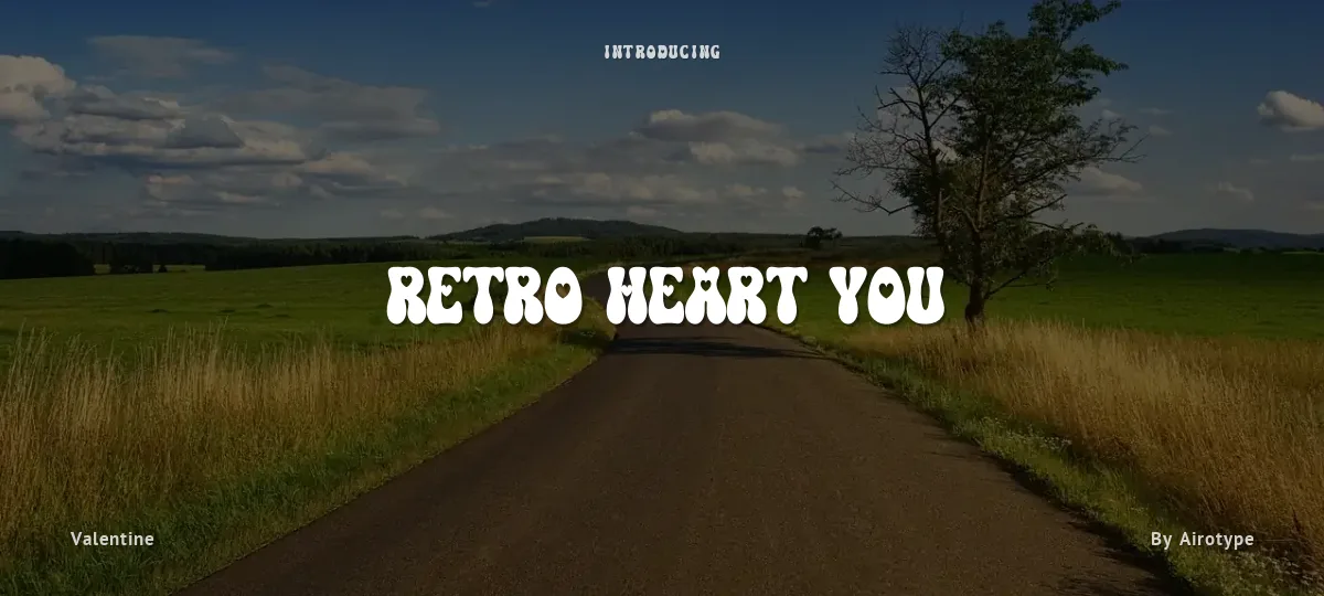 Retro Heart You font preview