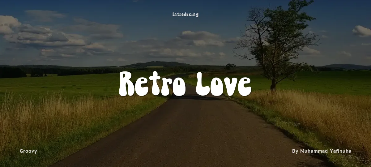 Retro Love font preview