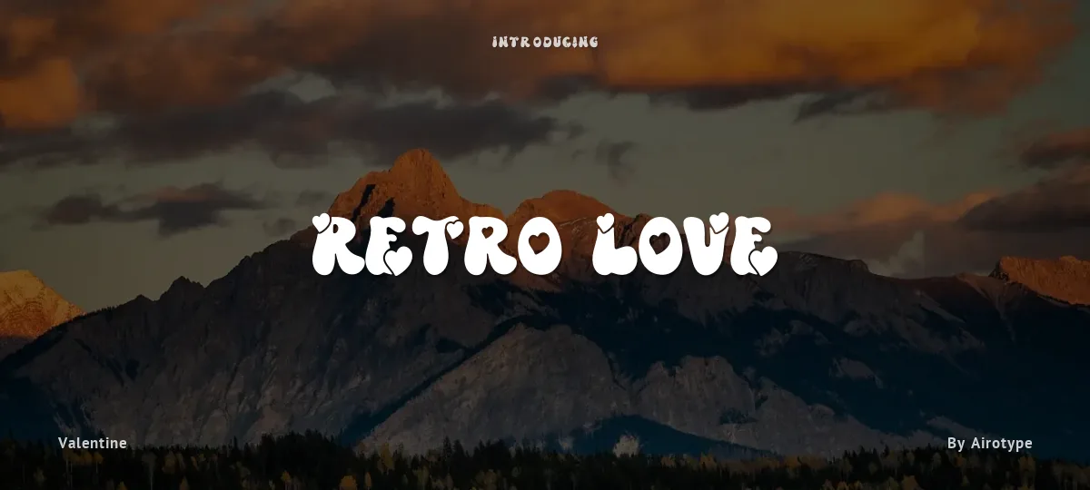 Retro Love font preview
