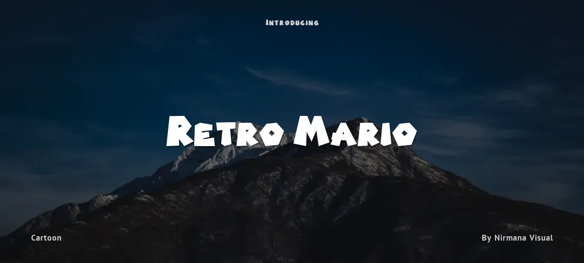 Retro Mario font preview