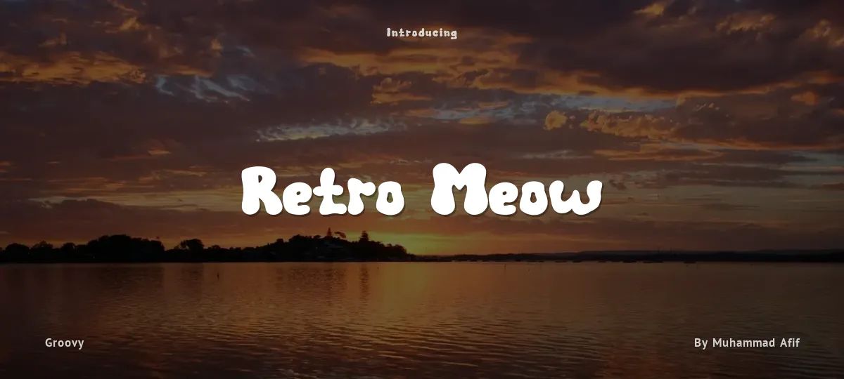 Retro Meow font preview