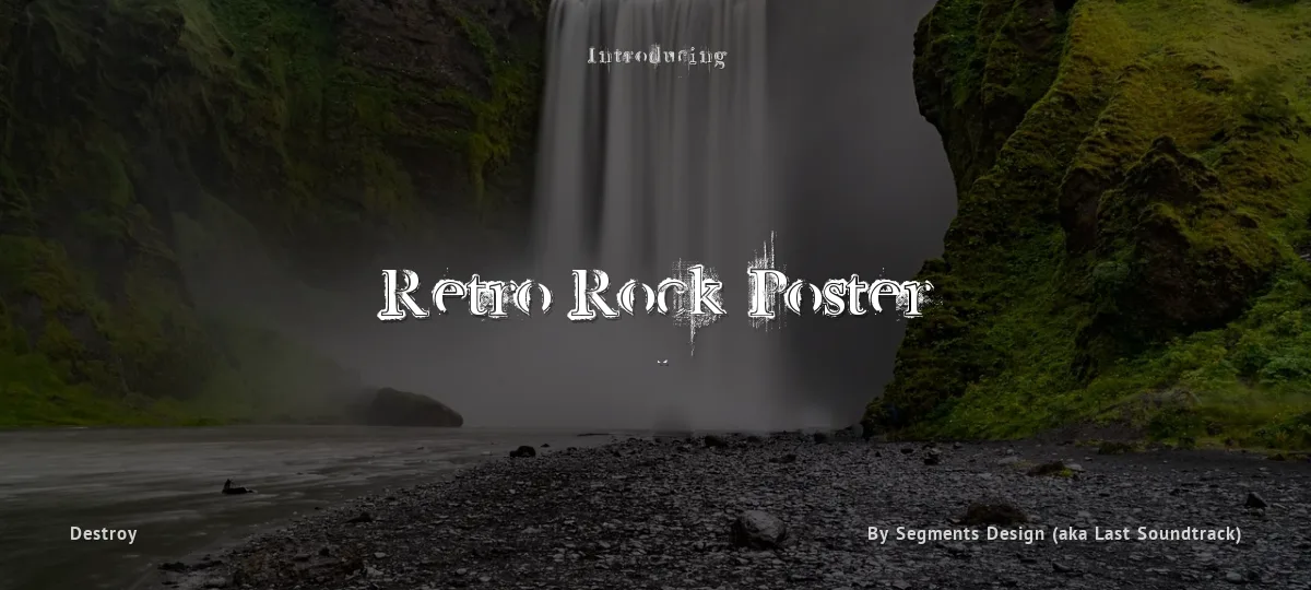 Retro Rock Poster font preview