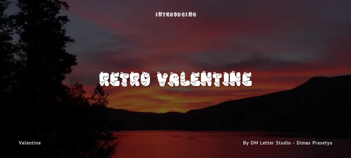 Retro Valentine font preview