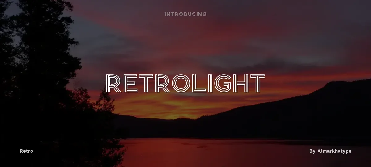 Retrolight font preview