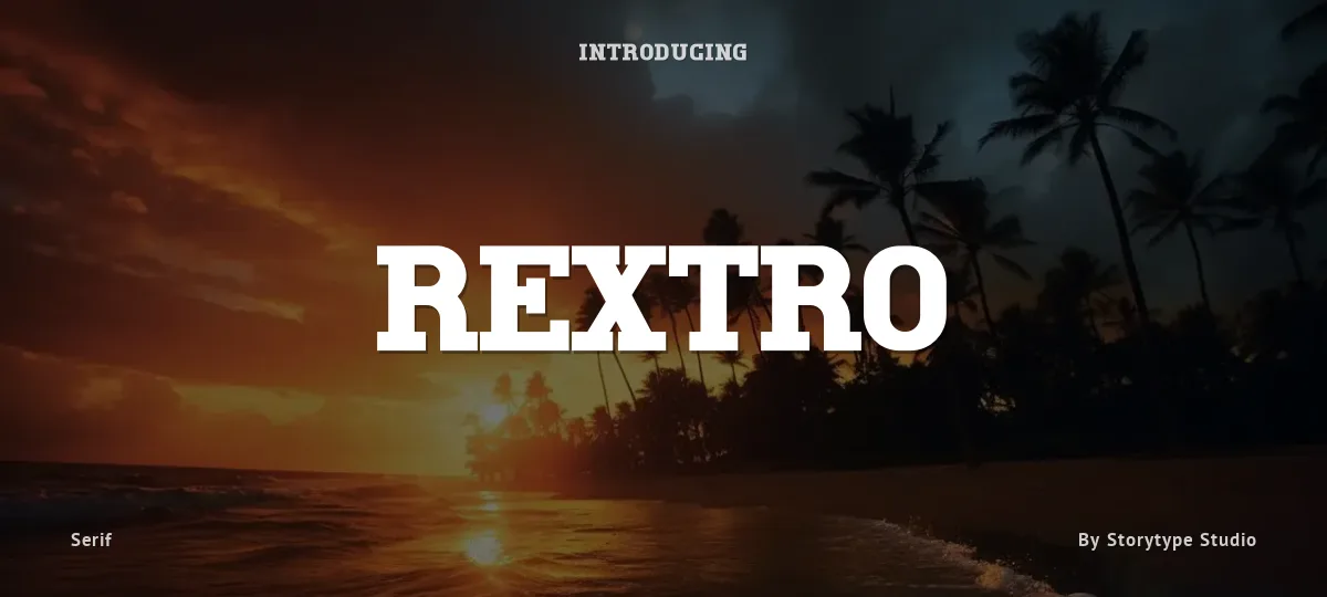 Rextro font preview