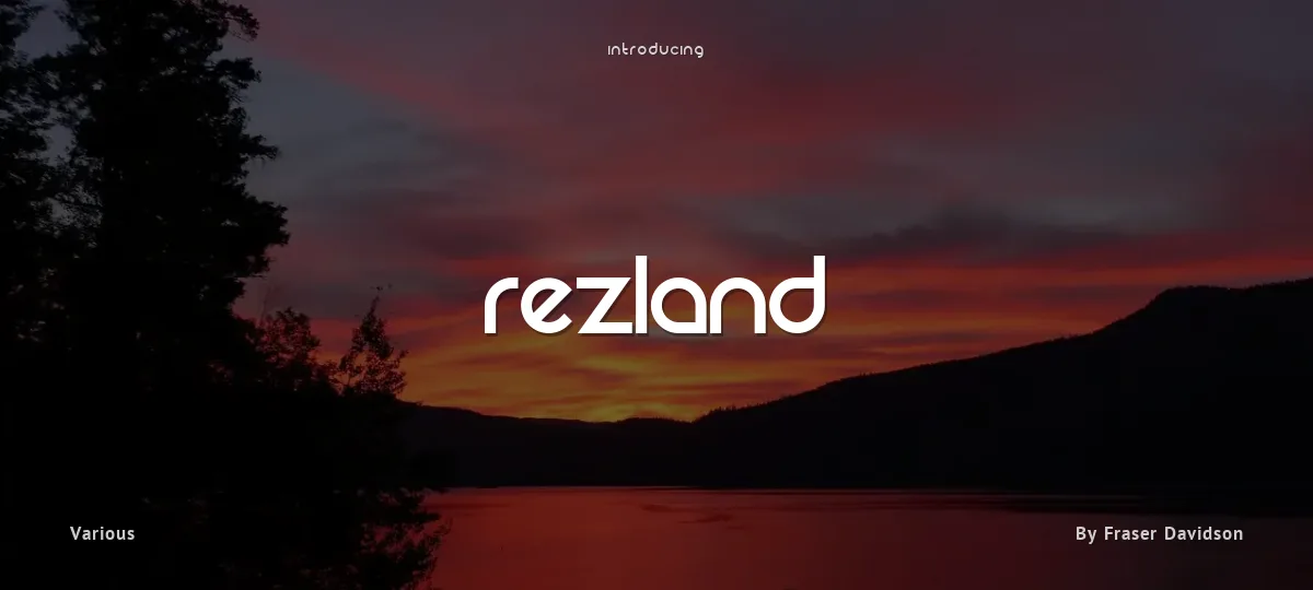 Rezland font preview