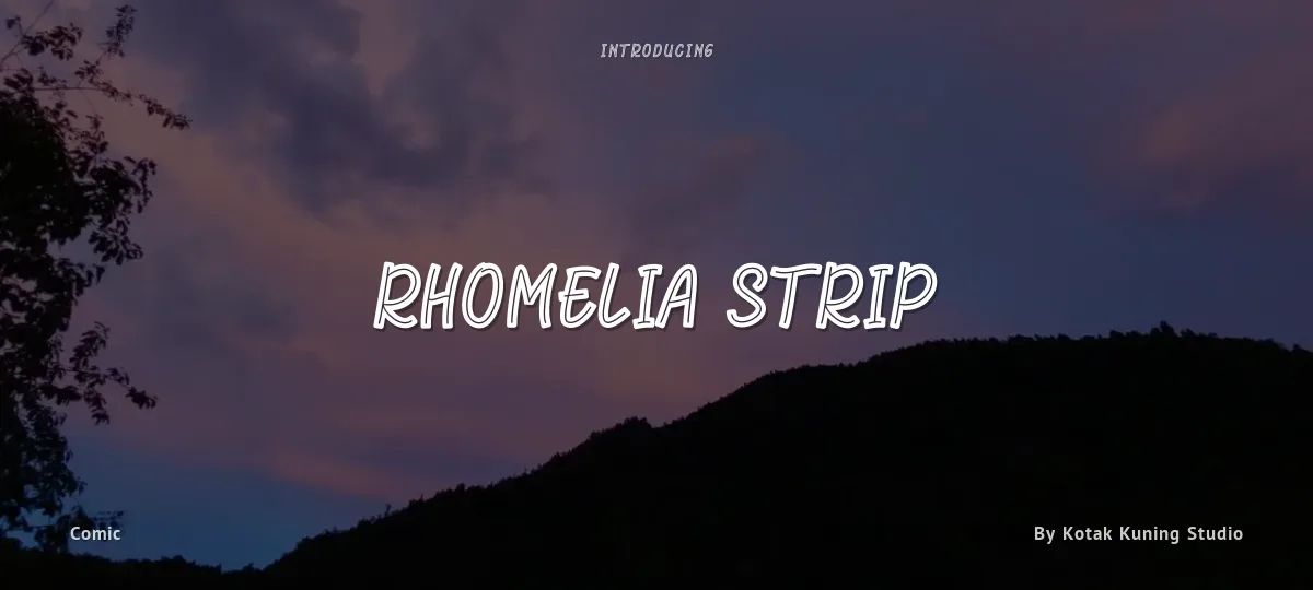 Rhomelia Strip font preview
