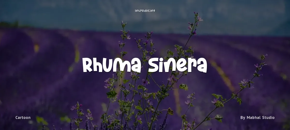 Rhuma Sinera font preview