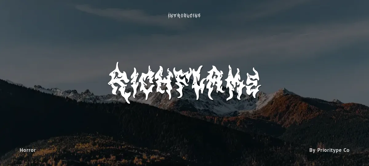 Richflame font preview