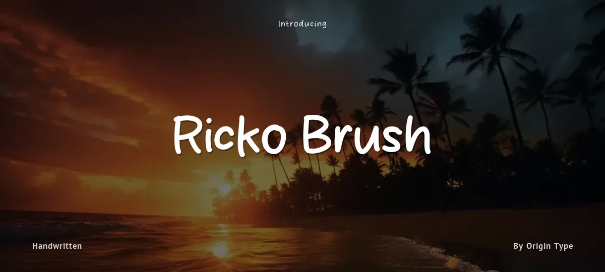 Ricko Brush font preview