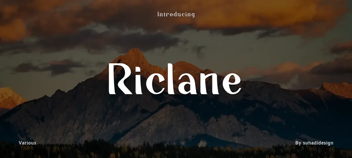 Riclane font preview