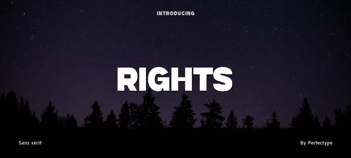Rights font preview