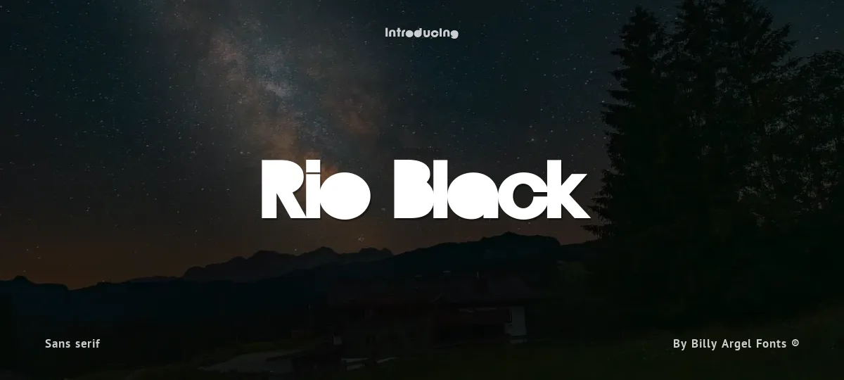 Rio Black font preview