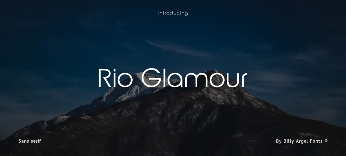 Rio Glamour font preview