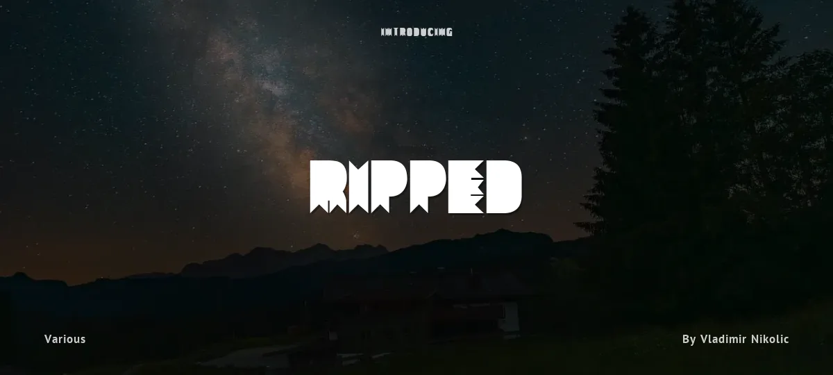 Ripped font preview