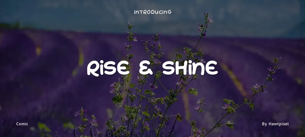Rise & Shine font preview