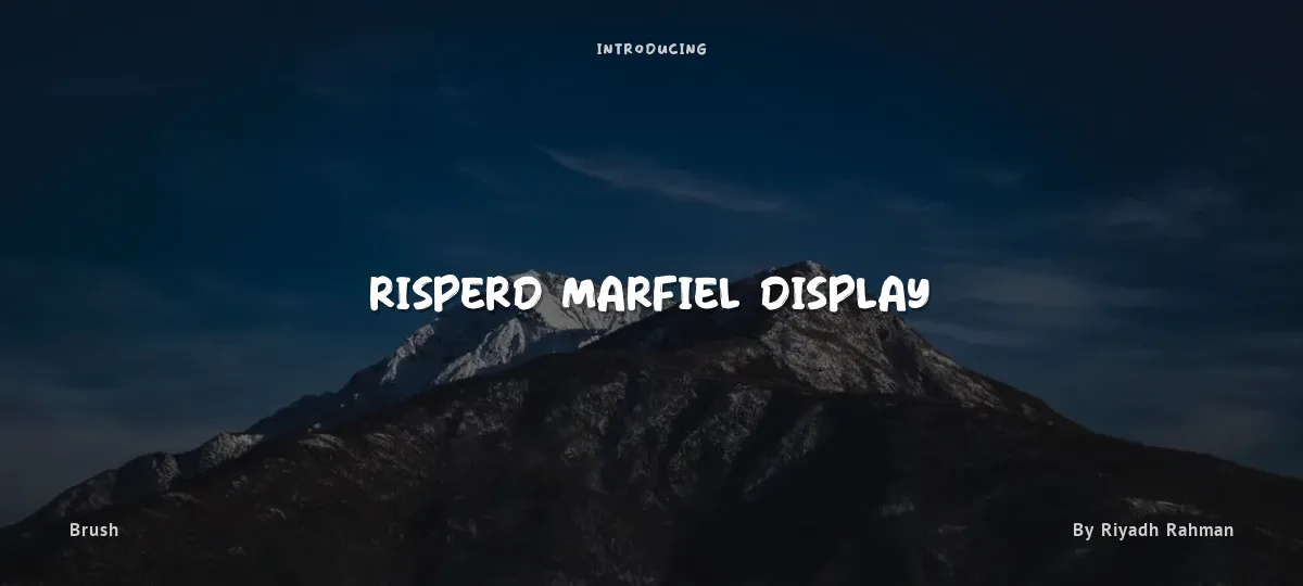 Risperd Marfiel Display font preview