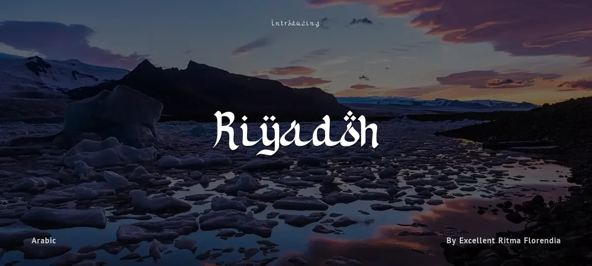 Riyadoh font preview