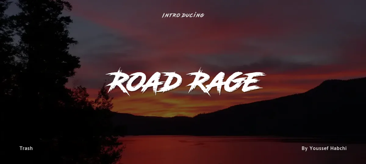 Road Rage font preview
