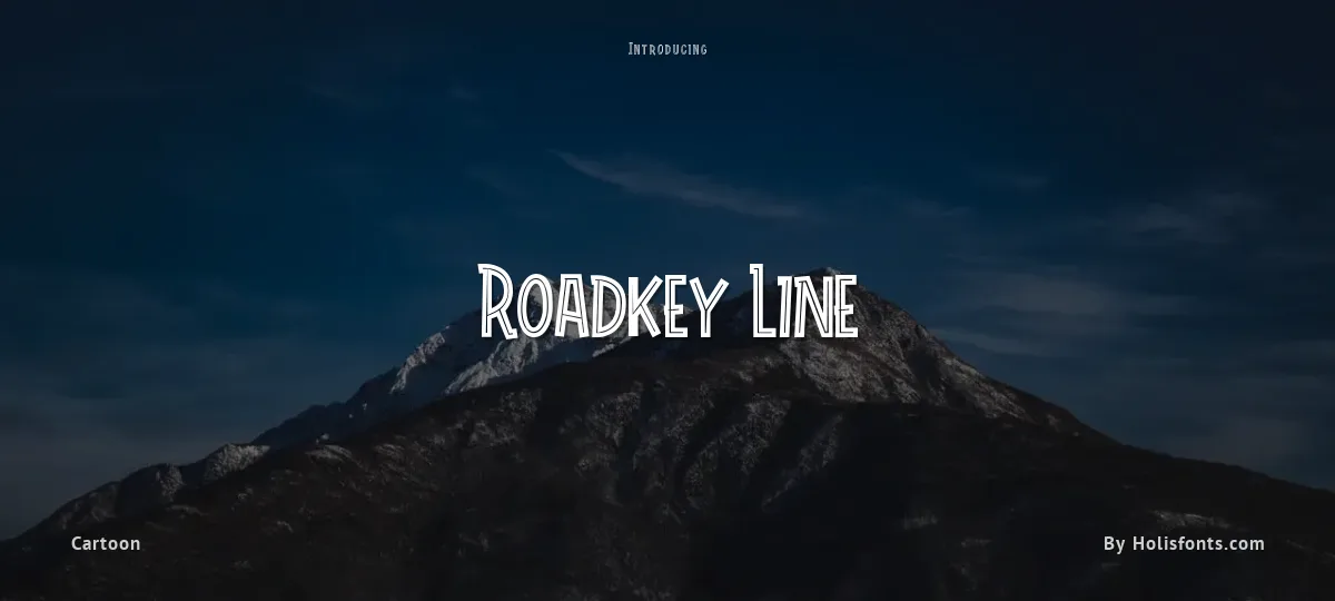 Roadkey Line font preview