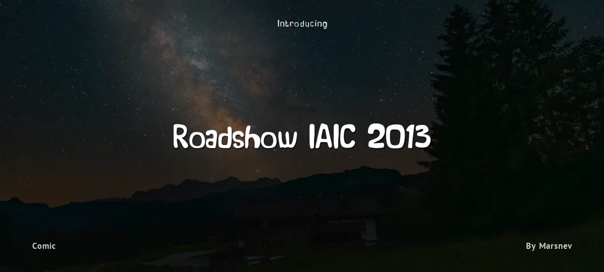 Roadshow IAIC 2013 font preview