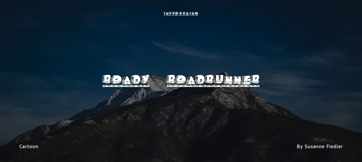Roady Roadrunner font preview