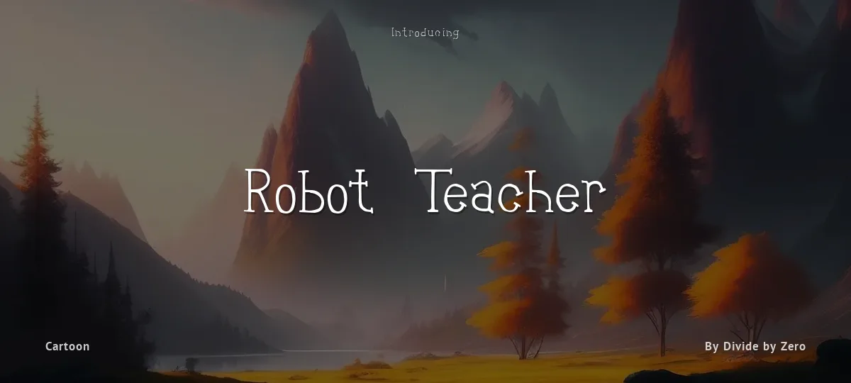 Robot Teacher font preview