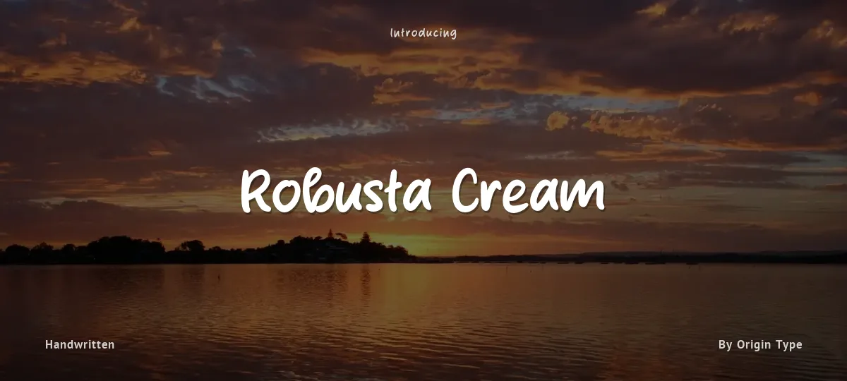 Robusta Cream font preview