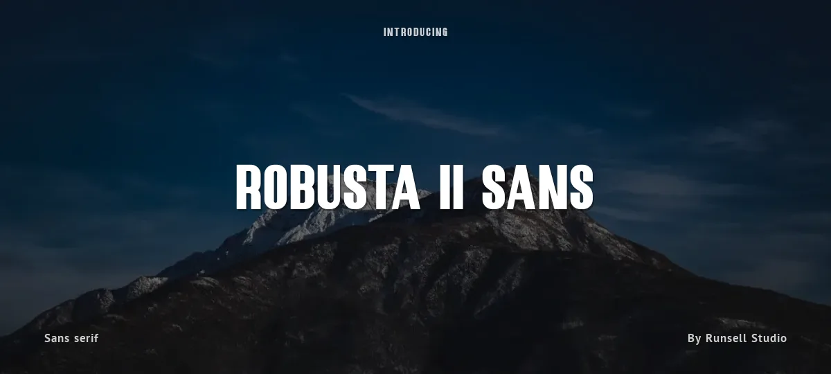 Robusta II Sans font preview
