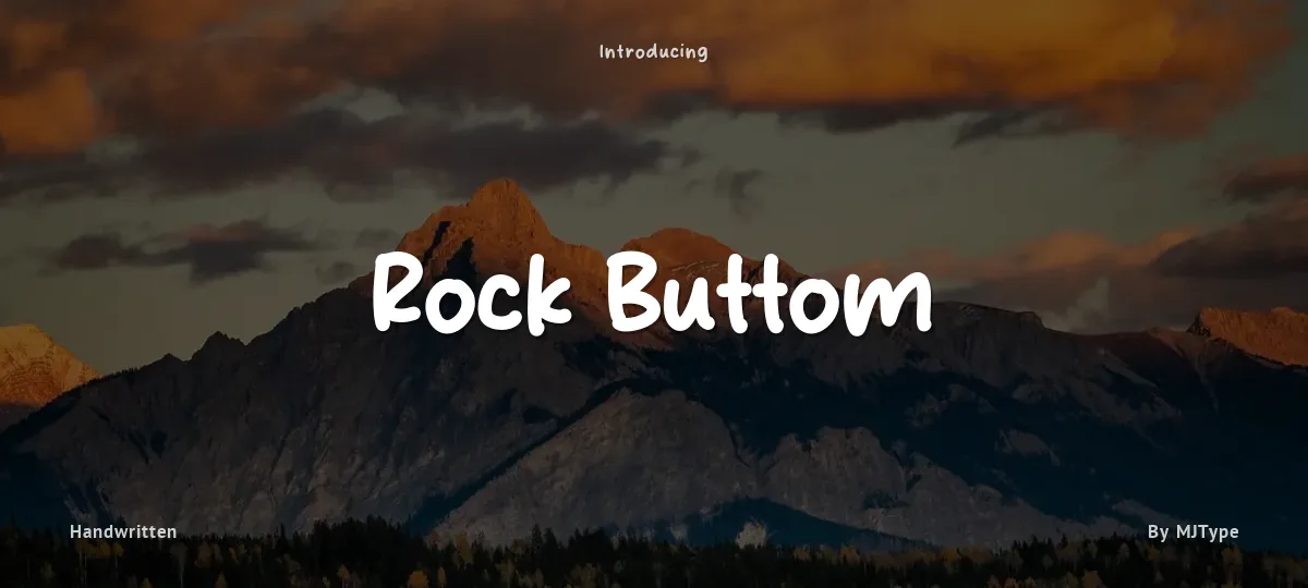 Rock Buttom font preview