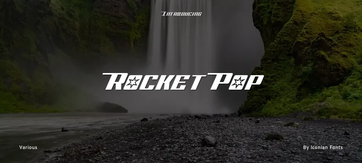 Rocket Pop font preview