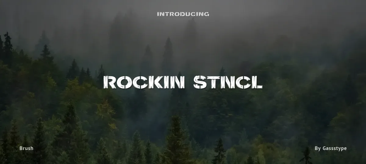 Rockin Stncl font preview