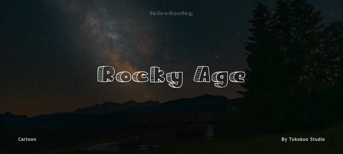 Rocky Age font preview