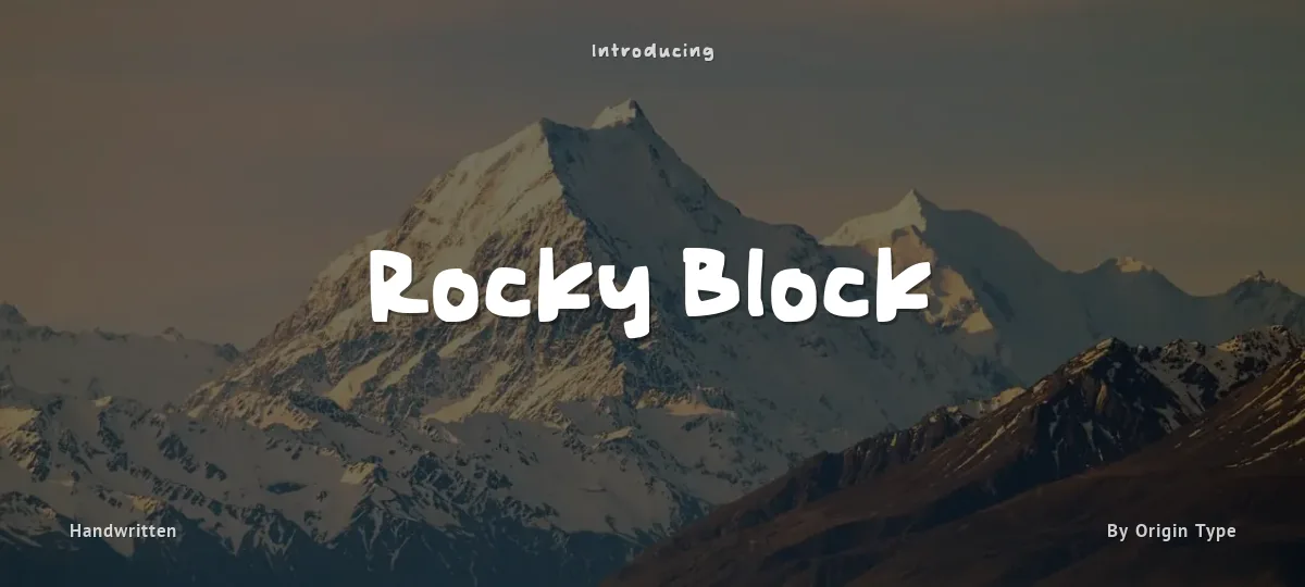 Rocky Block font preview