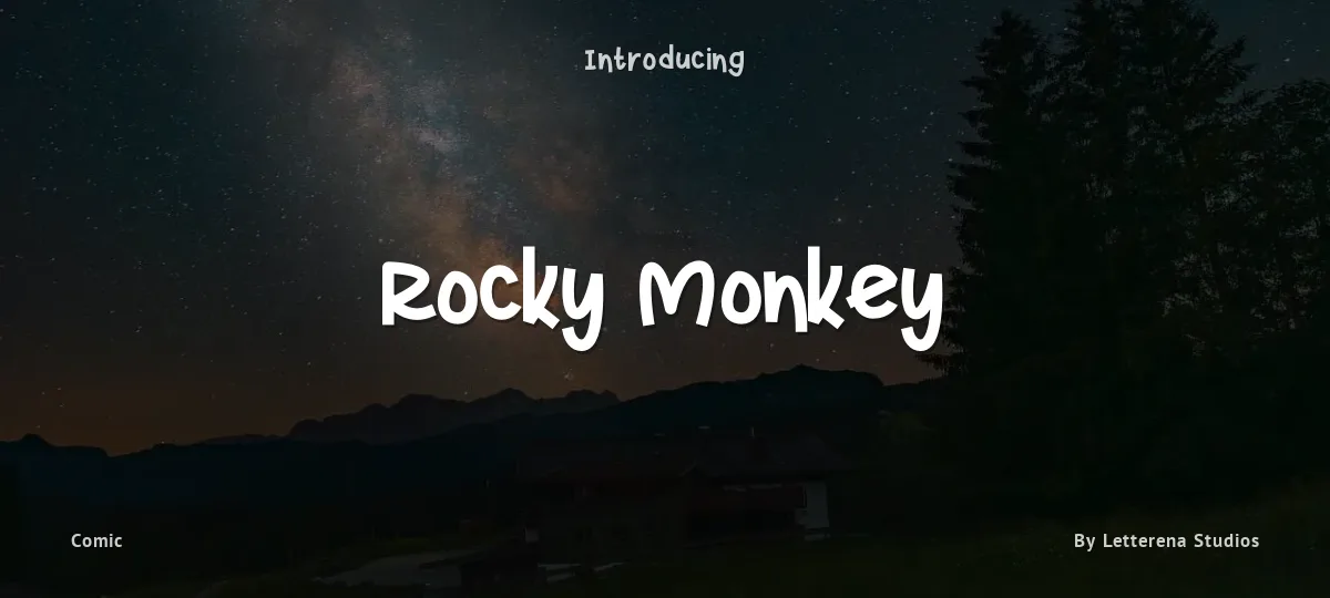 Rocky Monkey font preview