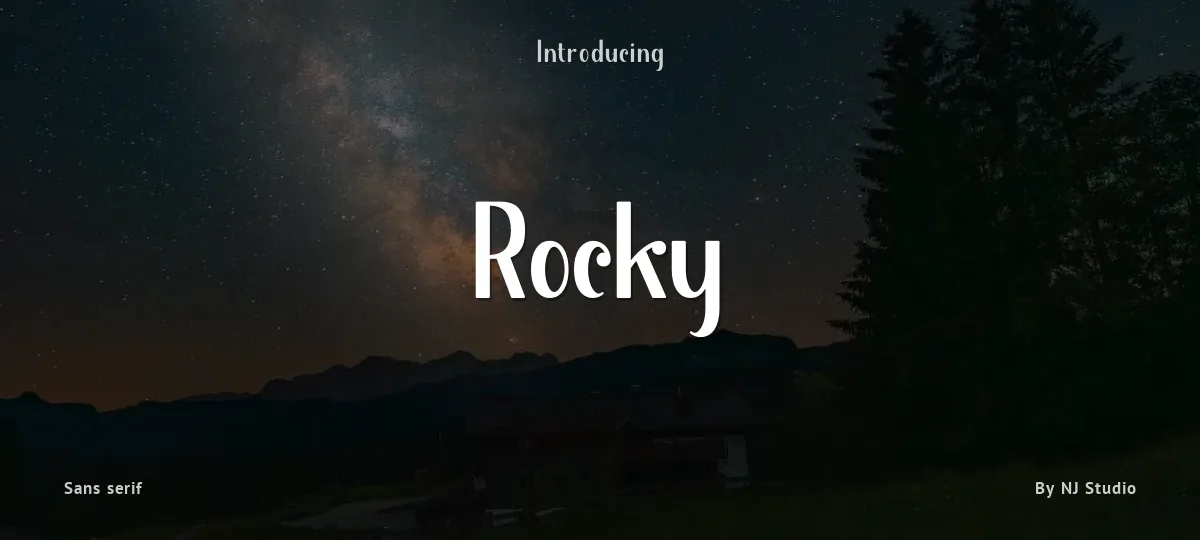 Rocky font preview