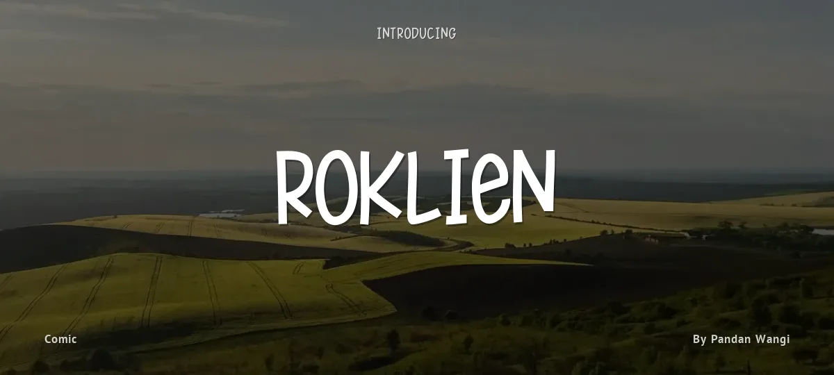 Roklien font preview
