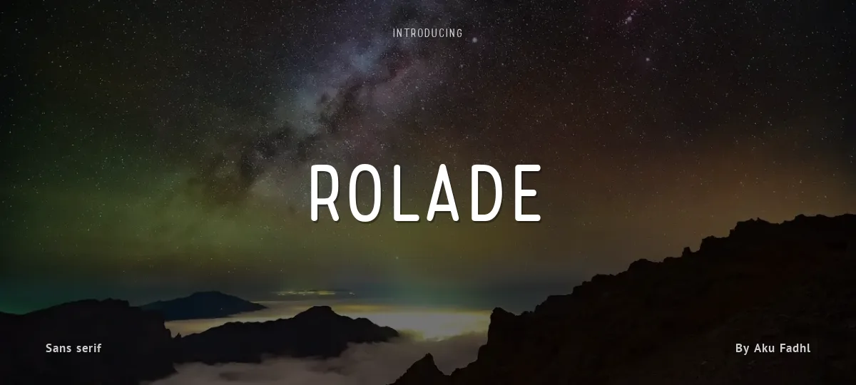 Rolade font preview