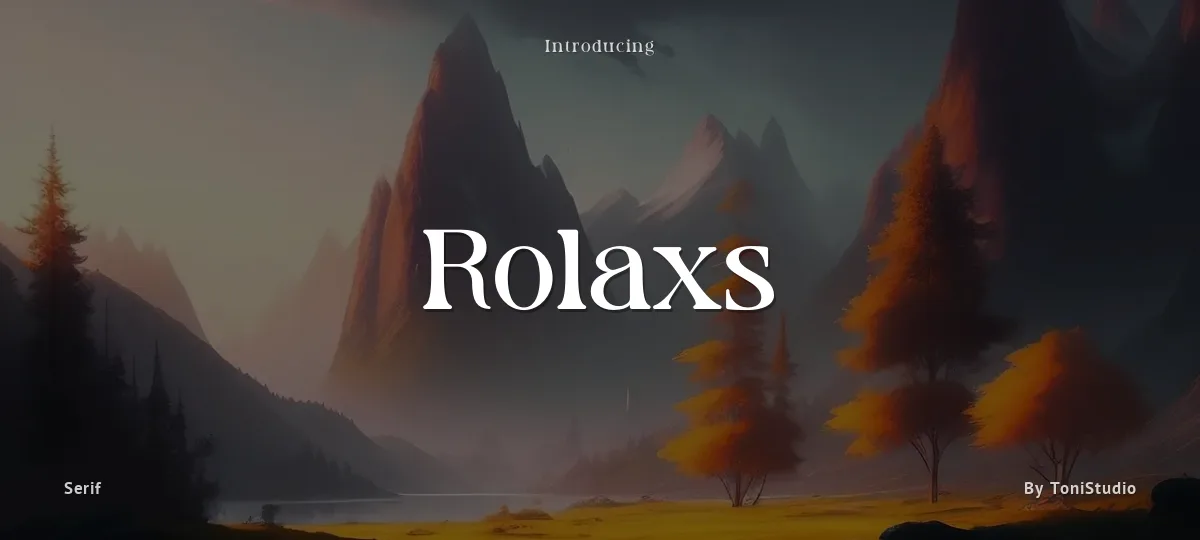 Rolaxs font preview