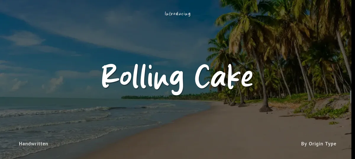 Rolling Cake font preview