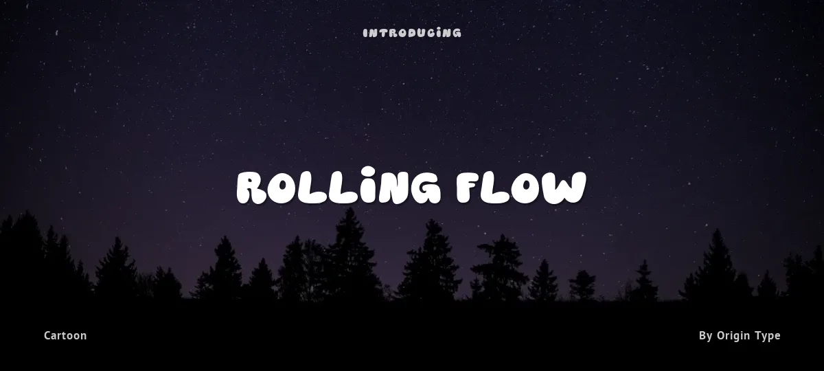 Rolling Flow font preview