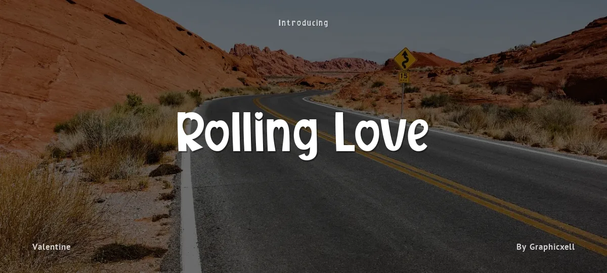 Rolling Love font preview