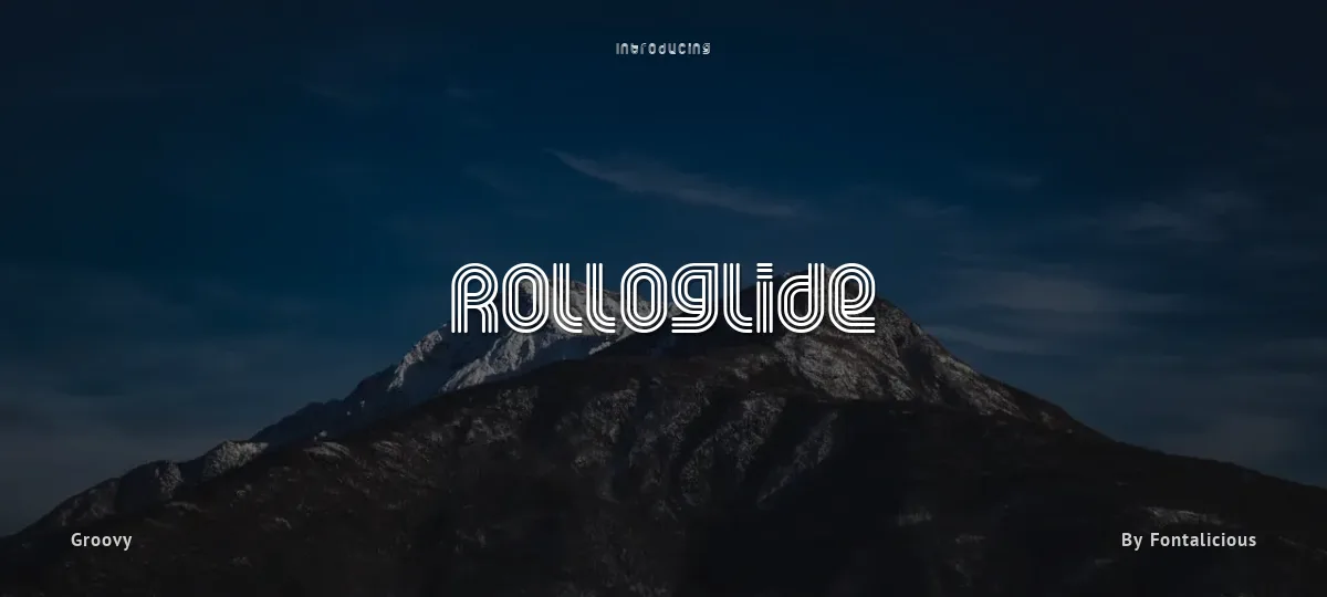 Rolloglide font preview