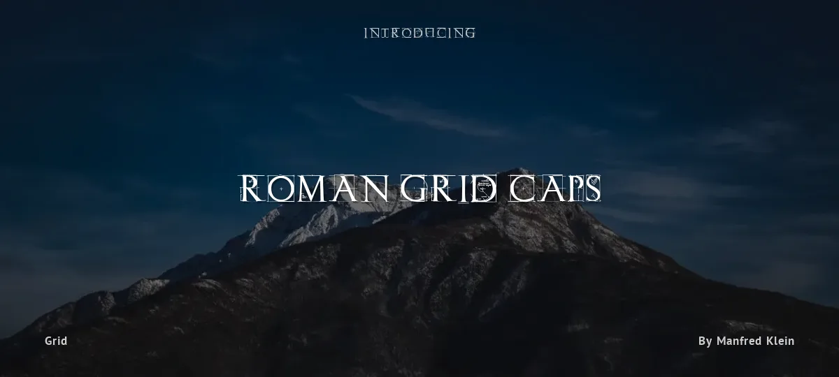 Roman Grid Caps font preview