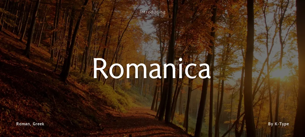 Romanica font preview