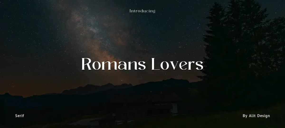 Romans Lovers font preview