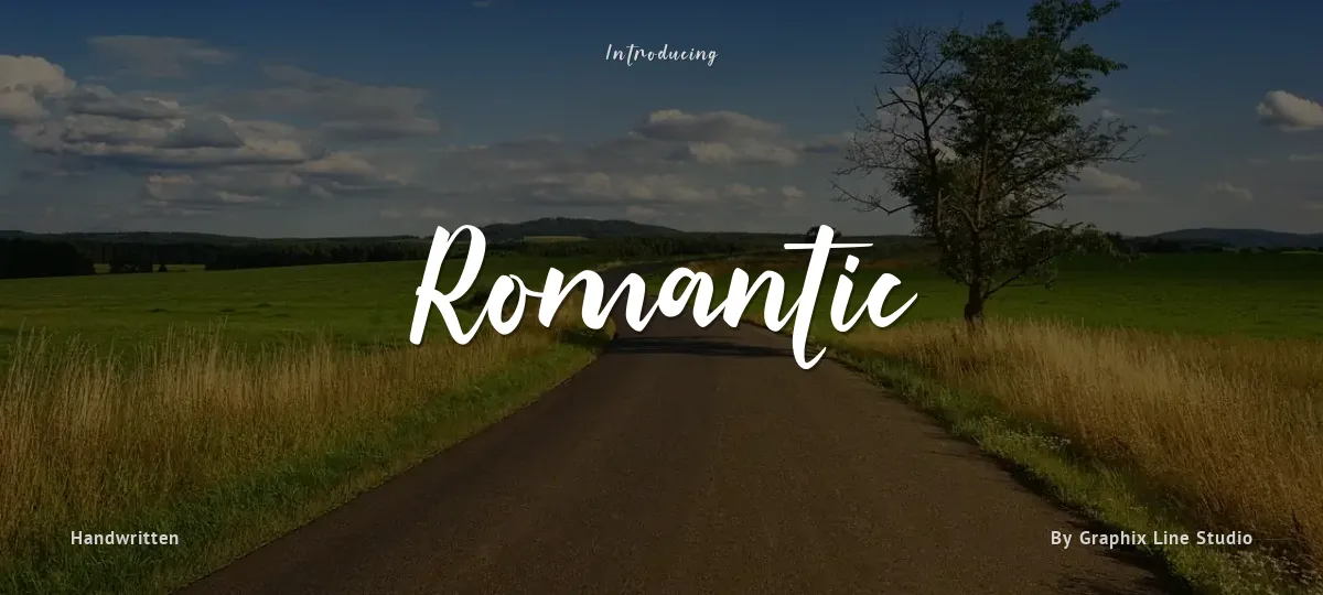 Romantic font preview