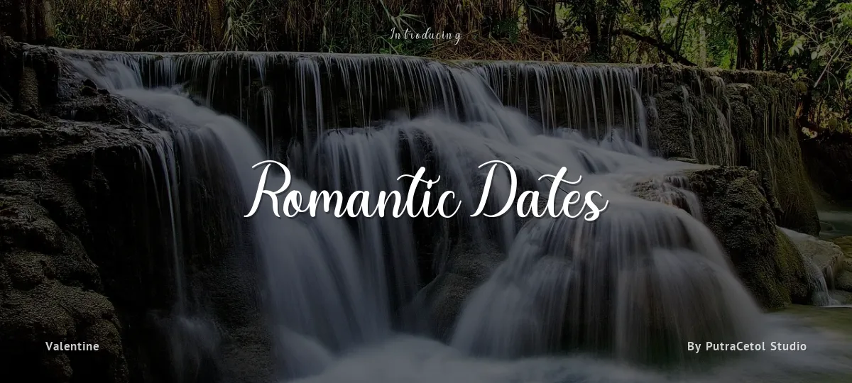 Romantic Dates font preview