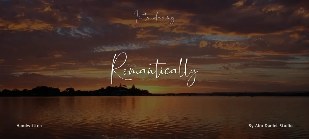 Romantically font preview