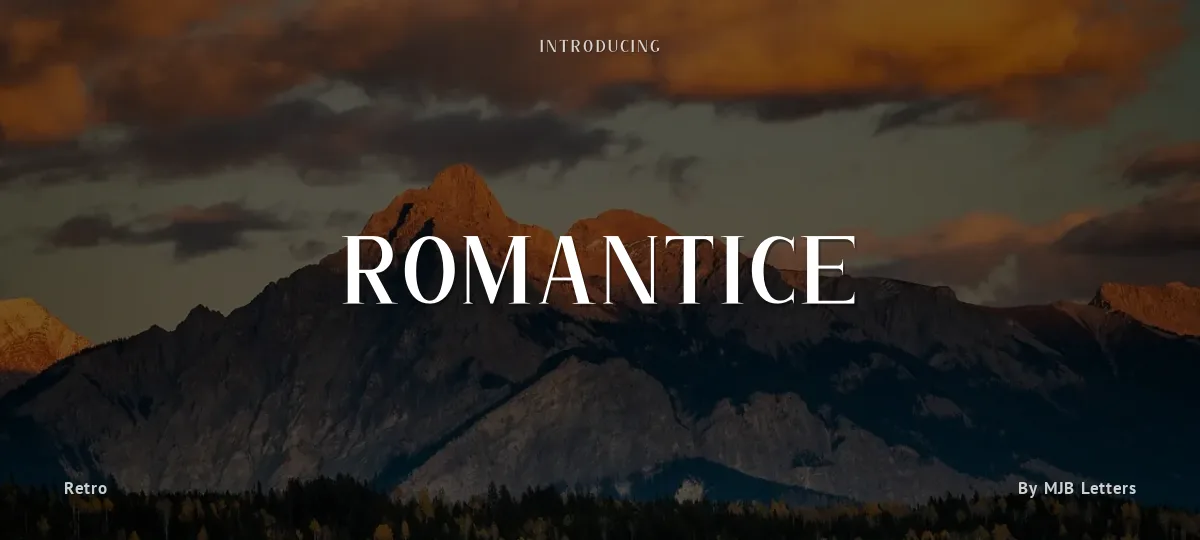 Romantice font preview